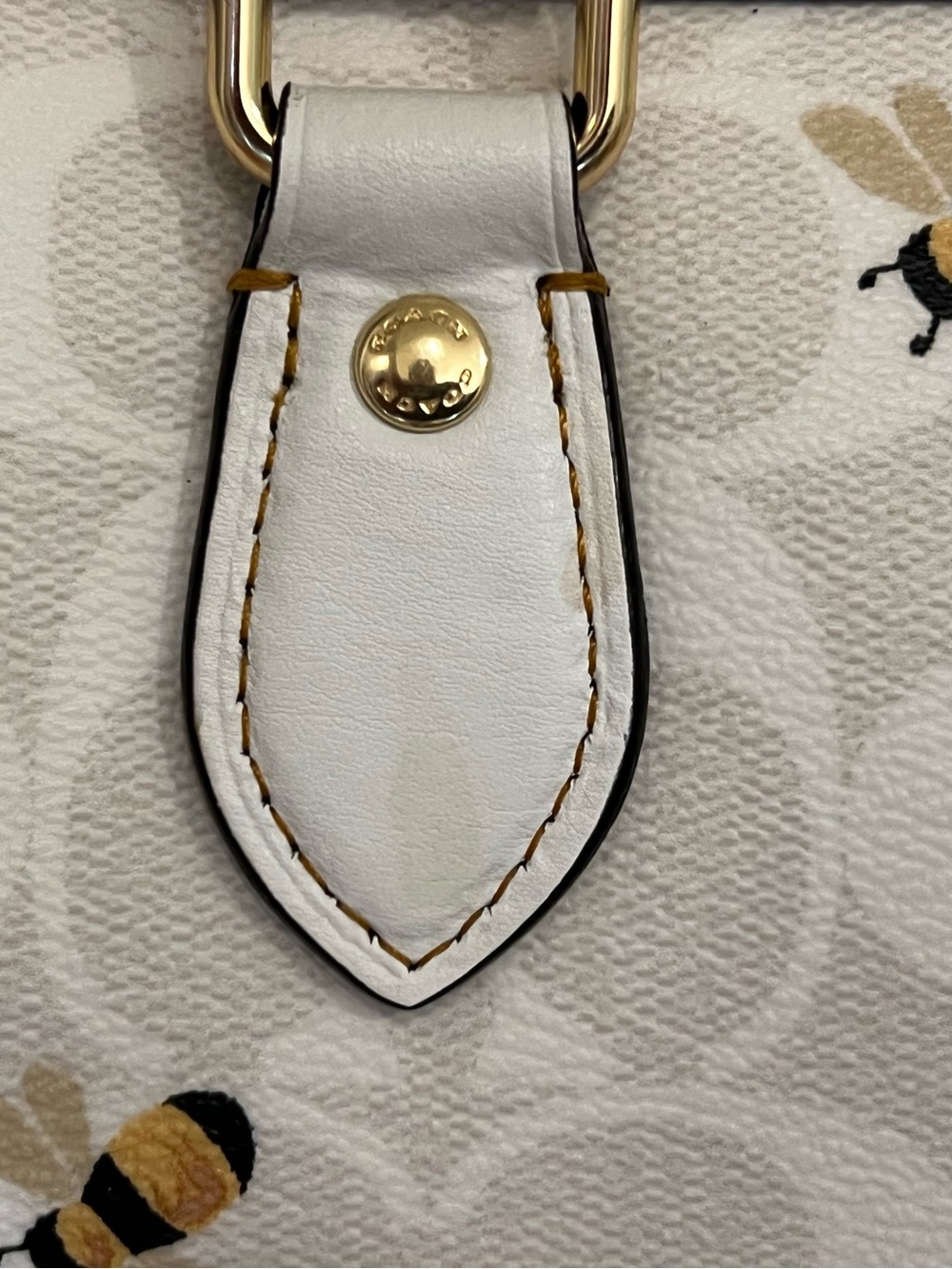 Coach Rowan Satchel Bag in Signature Canvas With Bee Print - Picture 16 of 16